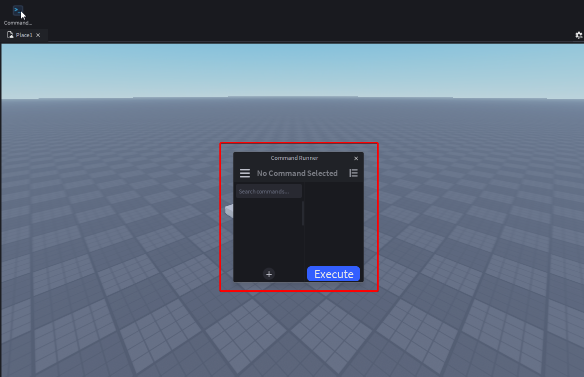 Empty CommandRunner widget on first open